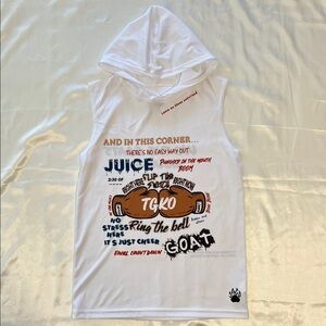 White TGLC “Boxing” Theme Sleeveless Hoodie